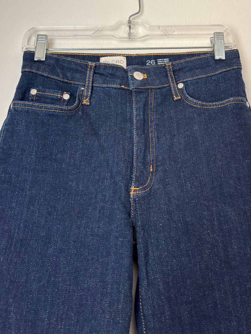 Pilcro Anthropologie Scotty Cuffed High Rise Straight Leg Jeans Size 26 Blue - Picture 4 of 14